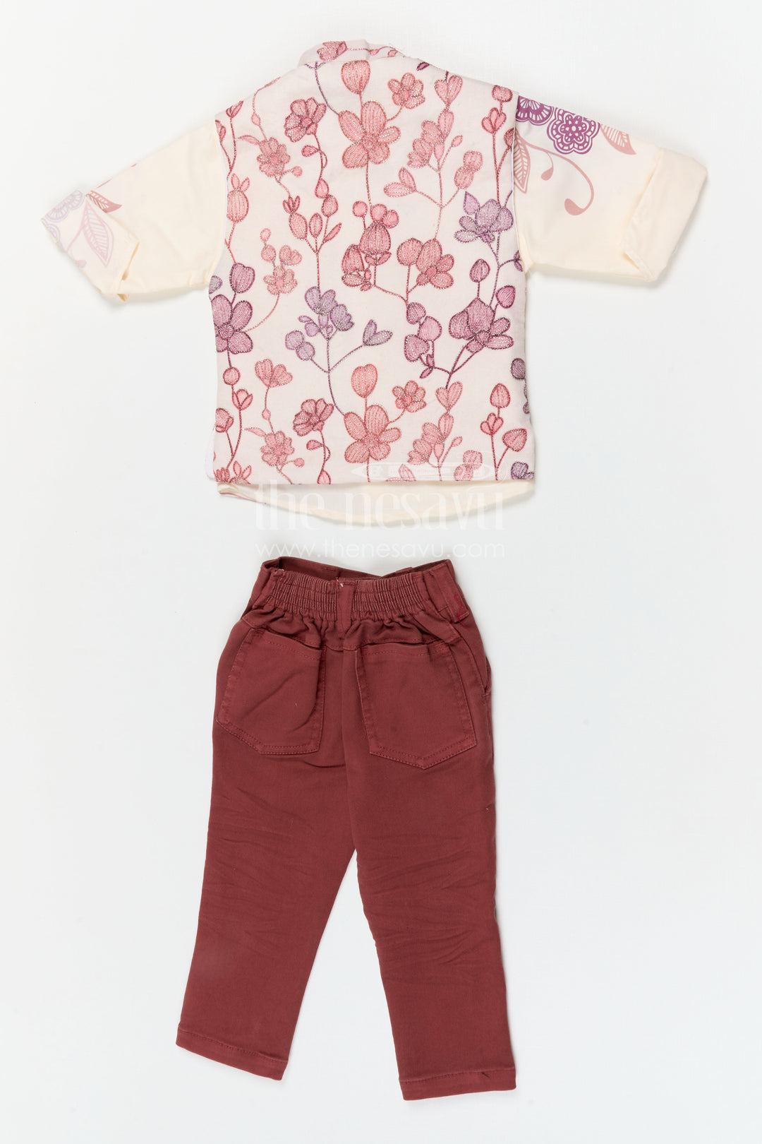 The Nesavu Boys Jacket Sets Boys Ethnic Jacket Suit for Weddings and Festive Family Gatherings Nesavu Nesavu boys viscose blend jacket suit with designer jacket for weddings and festive occasions
