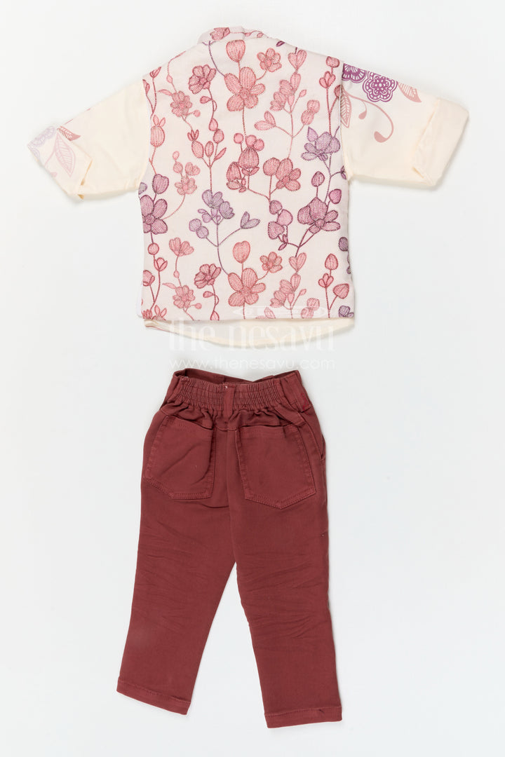 The Nesavu Boys Jacket Sets Boys Ethnic Jacket Suit for Weddings and Festive Family Gatherings Nesavu Nesavu boys viscose blend jacket suit with designer jacket for weddings and festive occasions