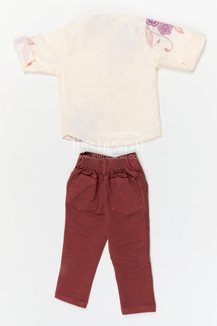 The Nesavu Boys Jacket Sets Boys Ethnic Jacket Suit for Weddings and Festive Family Gatherings Nesavu Nesavu boys viscose blend jacket suit with designer jacket for weddings and festive occasions