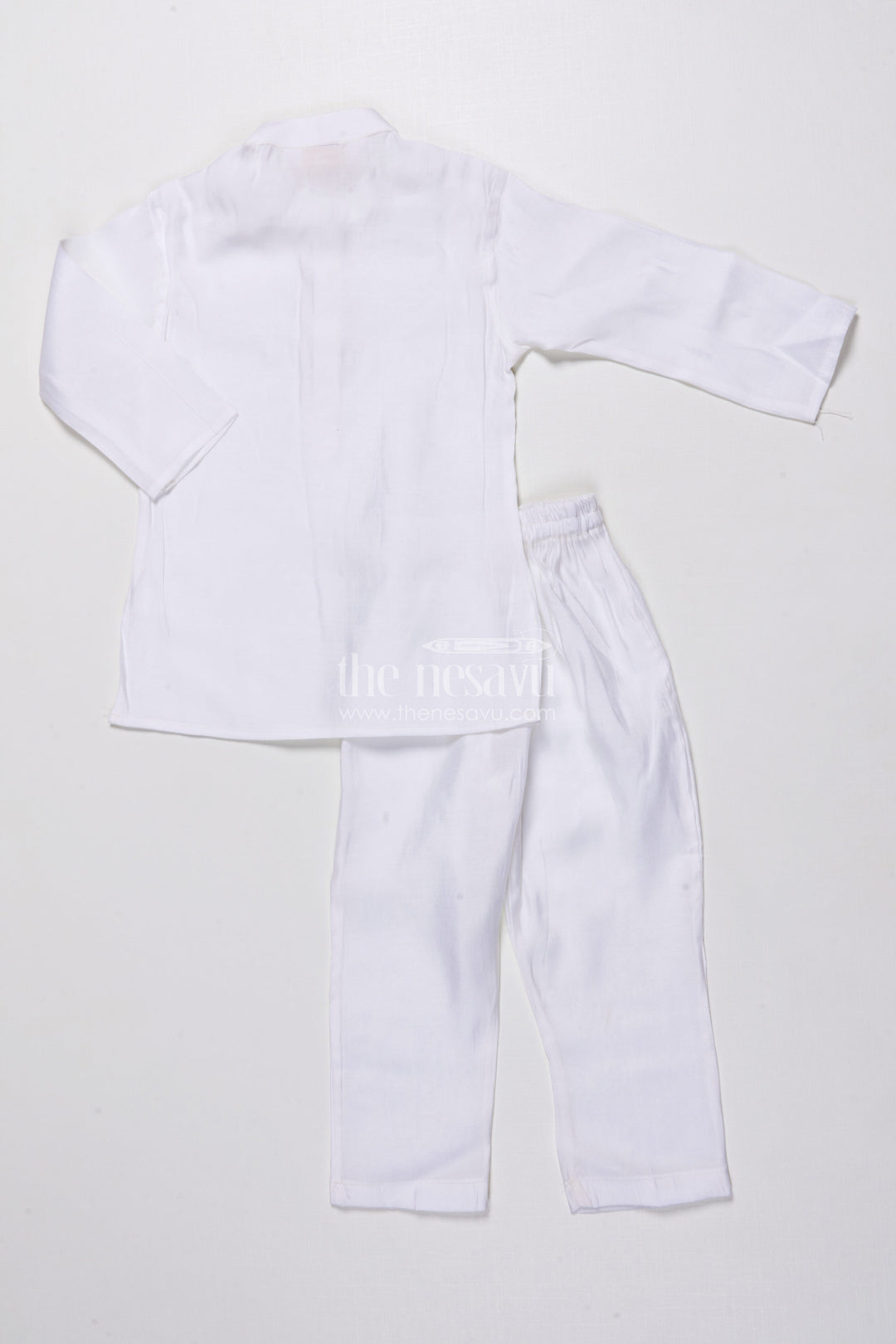 The Nesavu Boys Jacket Sets Boys Ethnic Kurta Jacket Set with Embroidery for Weddings and Family Events Nesavu Nesavu boys kurta jacket set embroidery silk blend festive outfit weddings special occasions