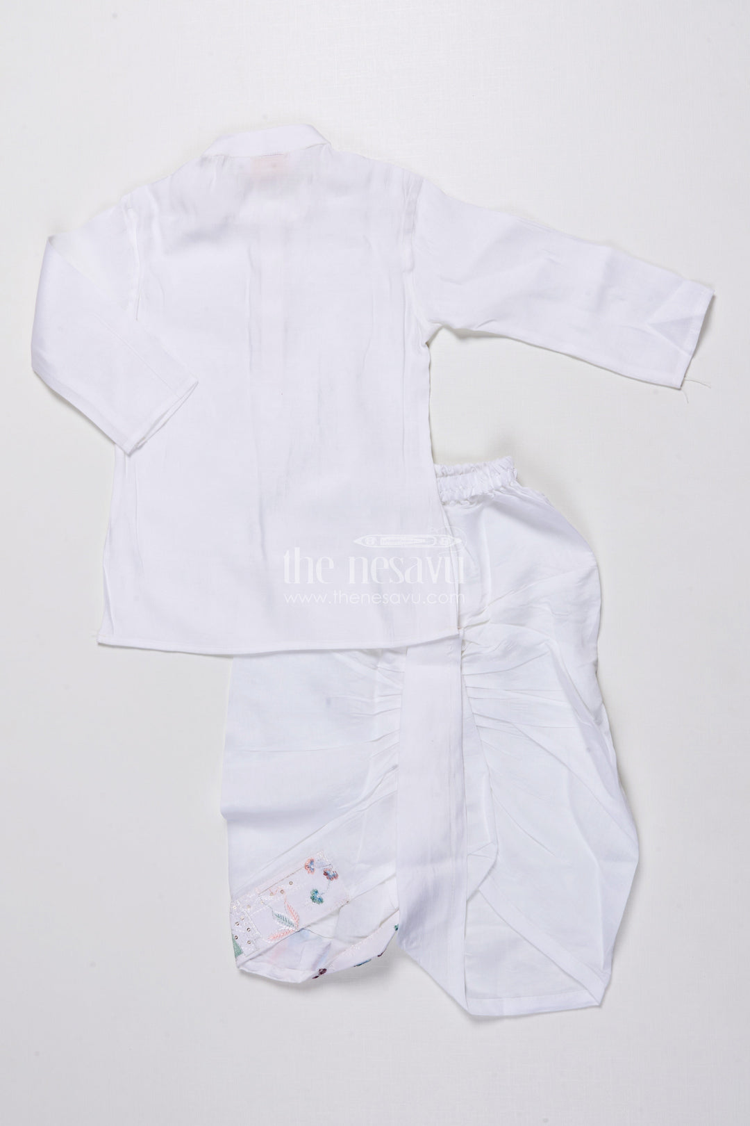 The Nesavu Boys Jacket Sets Boys Ethnic Kurta Jacket Set with Embroidery for Weddings and Family Events Nesavu Nesavu boys kurta jacket set embroidery silk blend festive outfit weddings special occasions