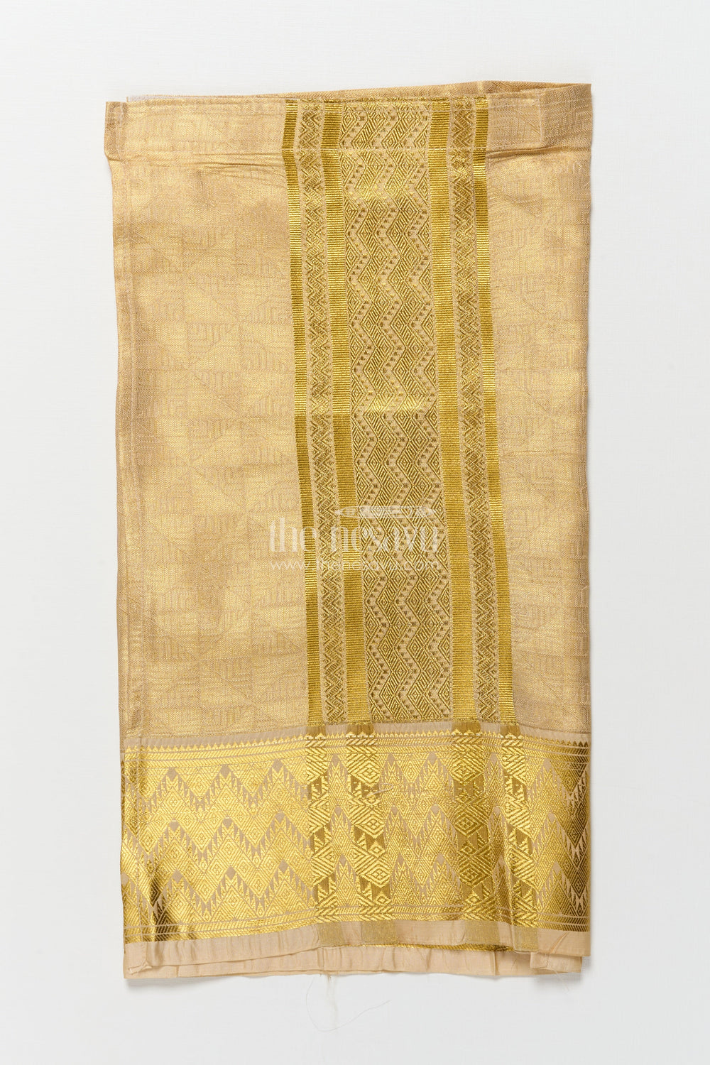 The Nesavu Boys Vesti Boys Ethnic Vesti for Grand Temple Visits and Family Festivals Nesavu Nesavu boys zari vesti embossed motifs broad border temple visits celebrations