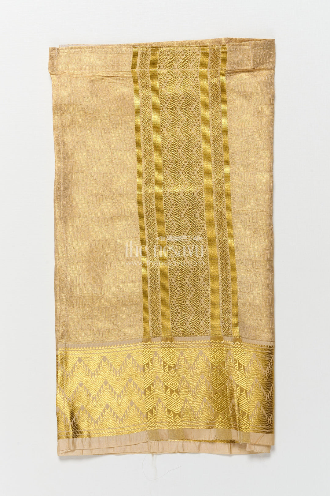 The Nesavu Boys Vesti Boys Ethnic Vesti for Grand Temple Visits and Family Festivals Nesavu Nesavu boys zari vesti embossed motifs broad border temple visits celebrations