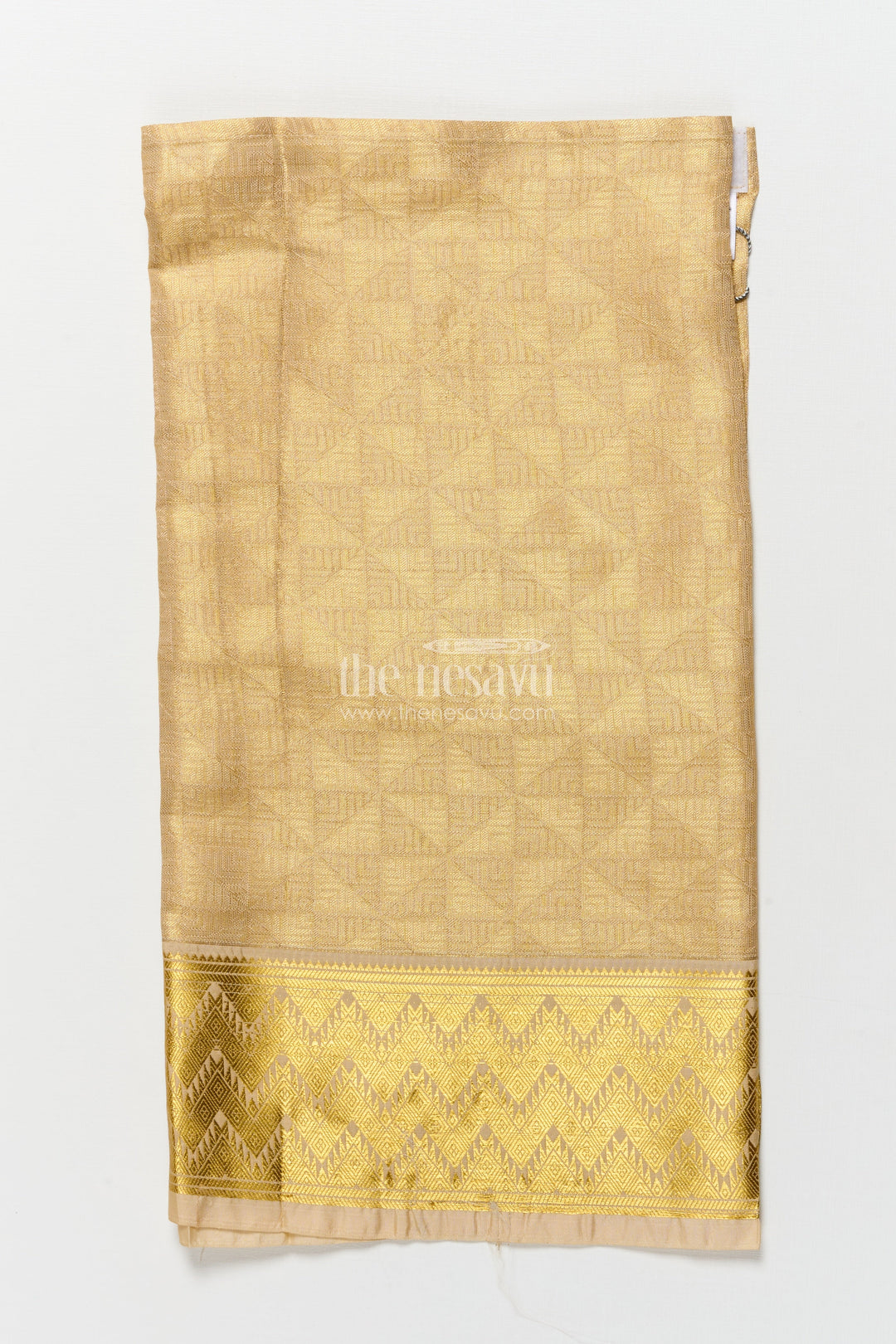 The Nesavu Boys Vesti Boys Ethnic Vesti for Grand Temple Visits and Family Festivals Nesavu Nesavu boys zari vesti embossed motifs broad border temple visits celebrations