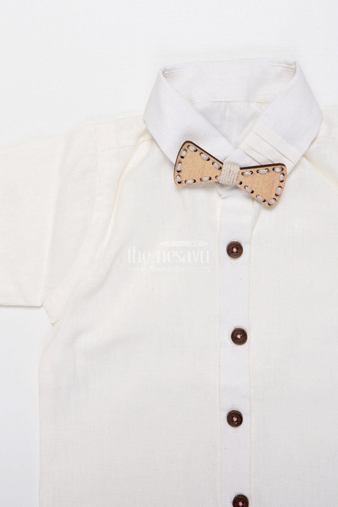 The Nesavu Boys Blazer Set Boys Festive Blazer Set with Jacquard Stripes and Bow Tie Detail Nesavu Nesavu boys jacquard blazer suit set bow tie  formal party outfit