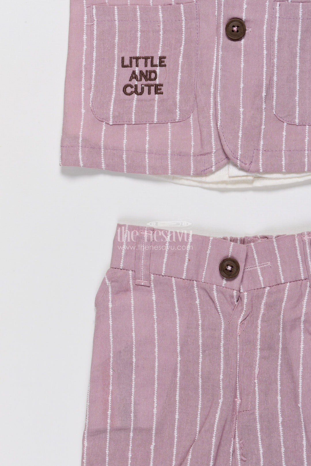 The Nesavu Boys Blazer Set Boys Festive Blazer Set with Jacquard Stripes and Bow Tie Detail Nesavu Nesavu boys jacquard blazer suit set bow tie  formal party outfit