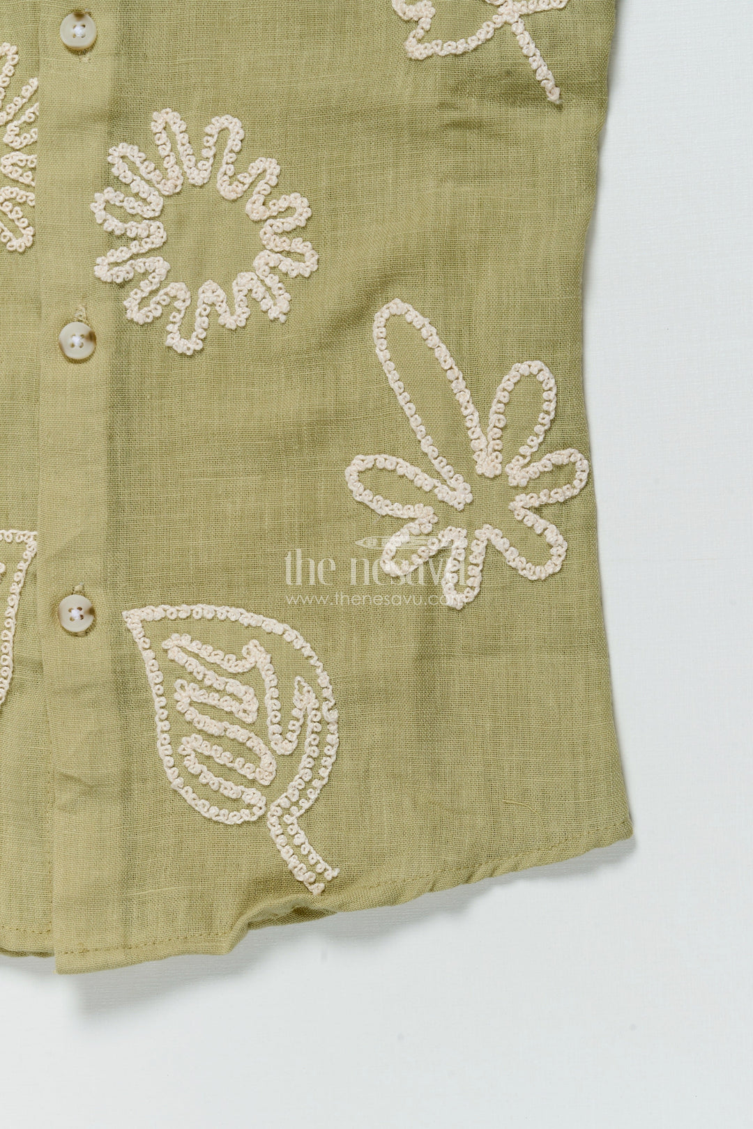 The Nesavu Boys Cotton Shirt Boys Festive Cotton Shirt with Embroidery for School Events and Family Gatherings Nesavu Nesavu boys festive embroidered shirt soft cotton blend perfect ethnic school wear family events