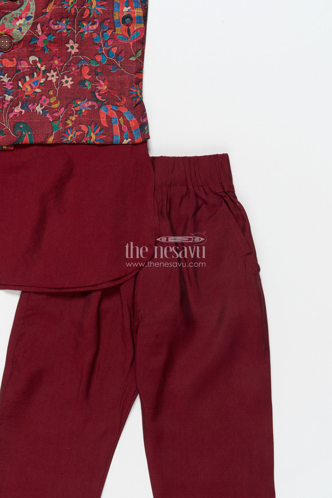 The Nesavu Boys Jacket Sets Boys Festive Jacket Set for Weddings and Special Occasions Nesavu Nesavu boys ethnic jacket set digital print weddings festive family occasions