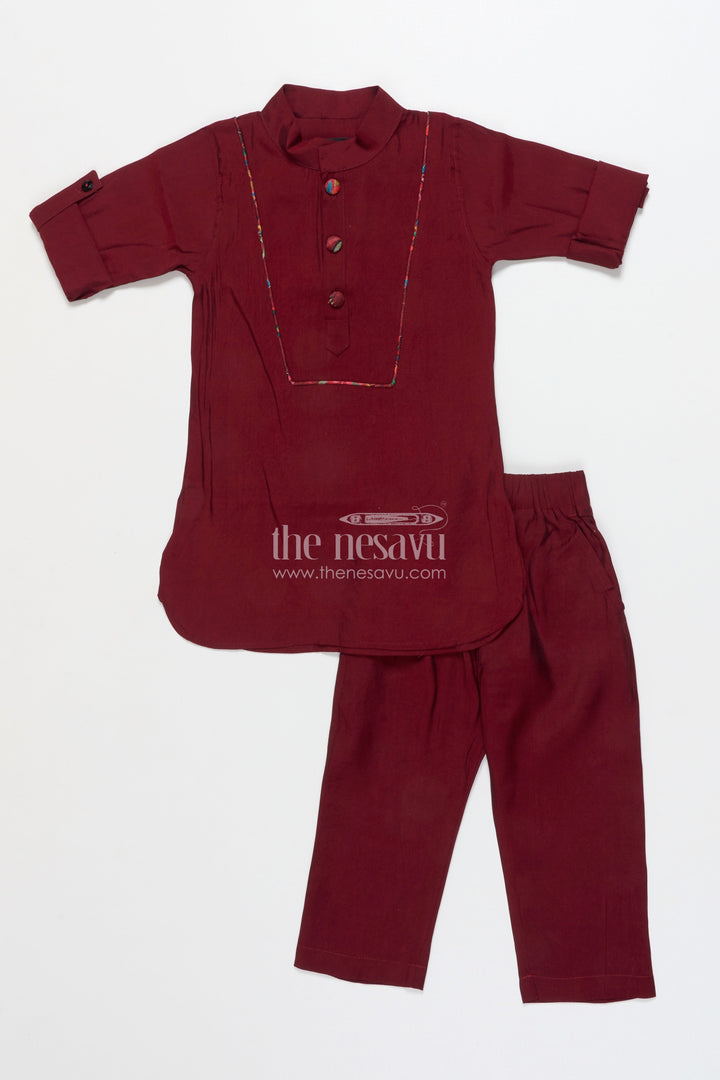 The Nesavu Boys Jacket Sets Boys Festive Jacket Set for Weddings and Special Occasions Nesavu Nesavu boys ethnic jacket set digital print weddings festive family occasions