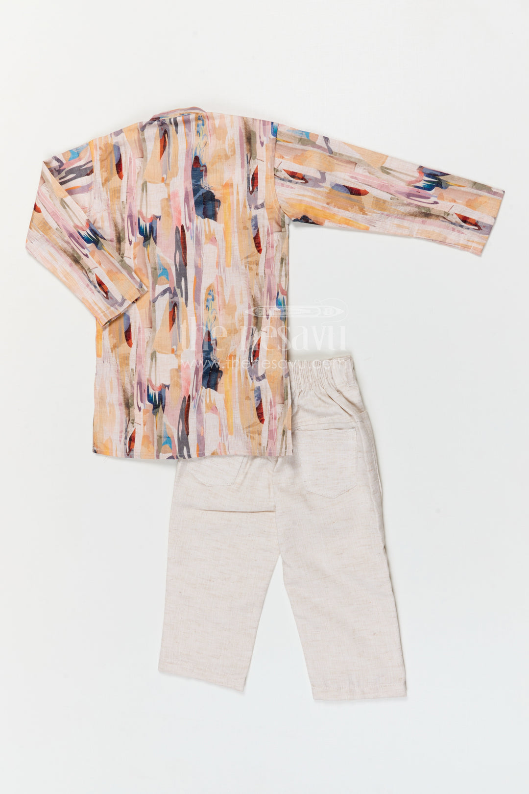 The Nesavu Boys Jacket Sets Boys Festive Jacket Set for Weddings and Traditional Celebrations Nesavu Nesavu boys cotton jacket set with digital print jacket for weddings festive celebrations and events