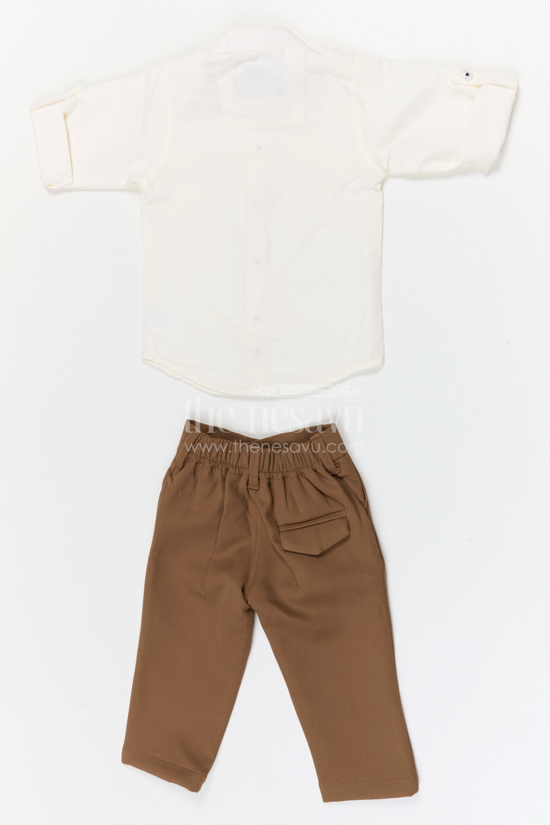 The Nesavu Boys Jacket Sets Boys Festive Jacket Set for Weddings Nesavu Nesavu boys cotton cambric embroidered jacket set for weddings festive celebrations and special events