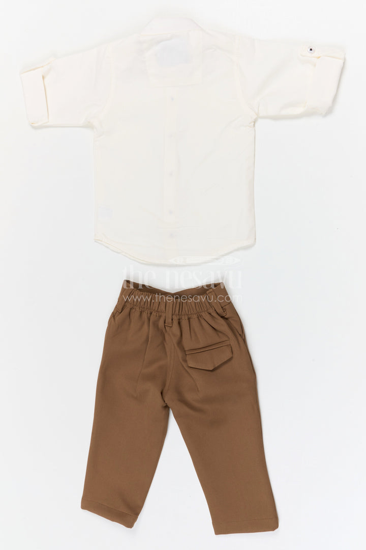 The Nesavu Boys Jacket Sets Boys Festive Jacket Set for Weddings Nesavu Nesavu boys cotton cambric embroidered jacket set for weddings festive celebrations and special events