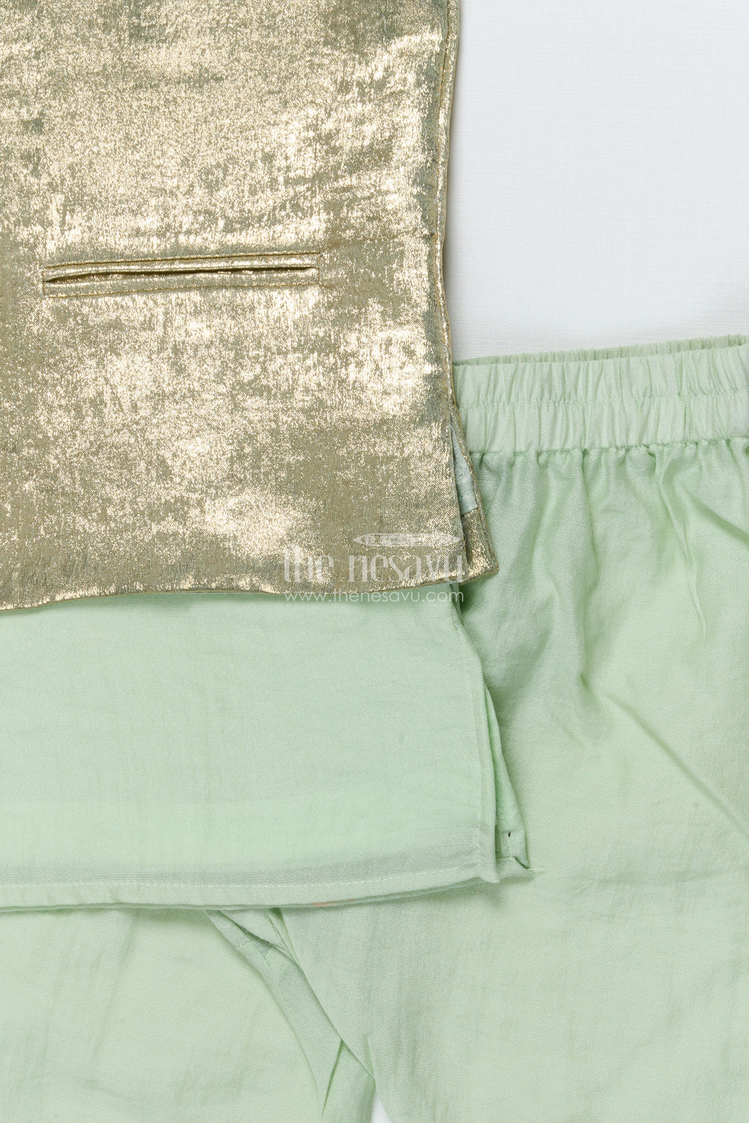 The Nesavu Boys Jacket Sets Boys Festive Jacket Set with Sequin Embroidery for Special Occasions Nesavu Nesavu boys festive jacket set sequin embroidery weddings traditional celebrations