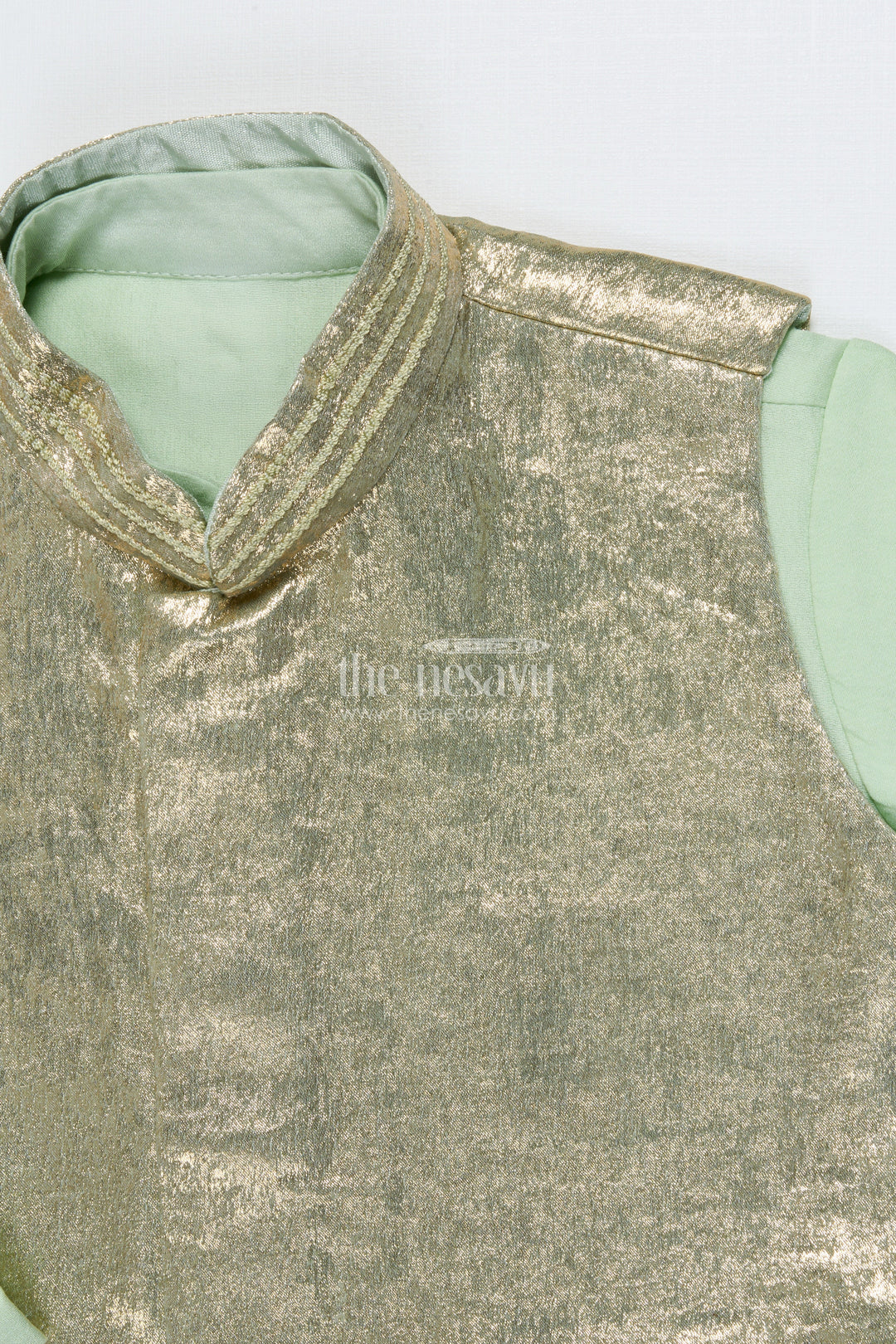 The Nesavu Boys Jacket Sets Boys Festive Jacket Set with Sequin Embroidery for Special Occasions Nesavu Nesavu boys festive jacket set sequin embroidery weddings traditional celebrations