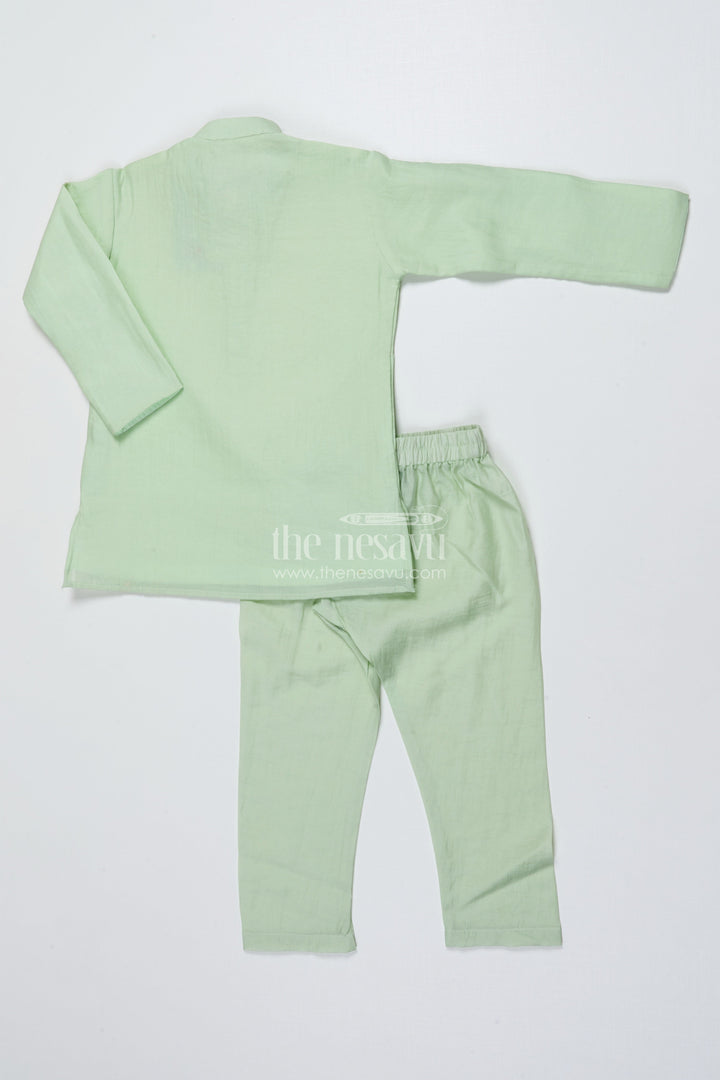 The Nesavu Boys Jacket Sets Boys Festive Jacket Set with Sequin Embroidery for Special Occasions Nesavu Nesavu boys festive jacket set sequin embroidery weddings traditional celebrations