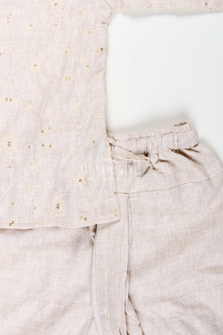 The Nesavu Boys Jacket Sets Boys Festive Jacket Set with Striped Cotton Nehru Jacket Nesavu Nesavu boys cotton jacket set striped Nehru jacket  traditional festive wear