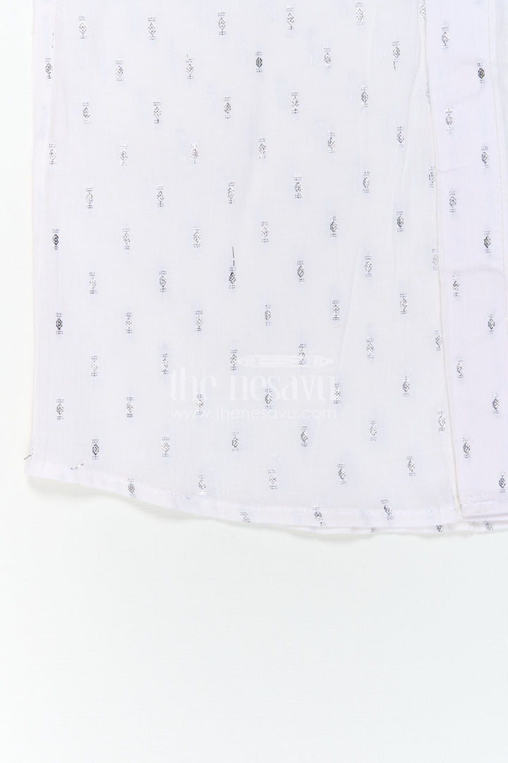 The Nesavu Boys Cotton Shirt Boys Festive Shirt for Family Function Wear Nesavu Nesavu Boys Festive Shirt For Family Function Wear With Cotton Comfort And Mandarin Collar