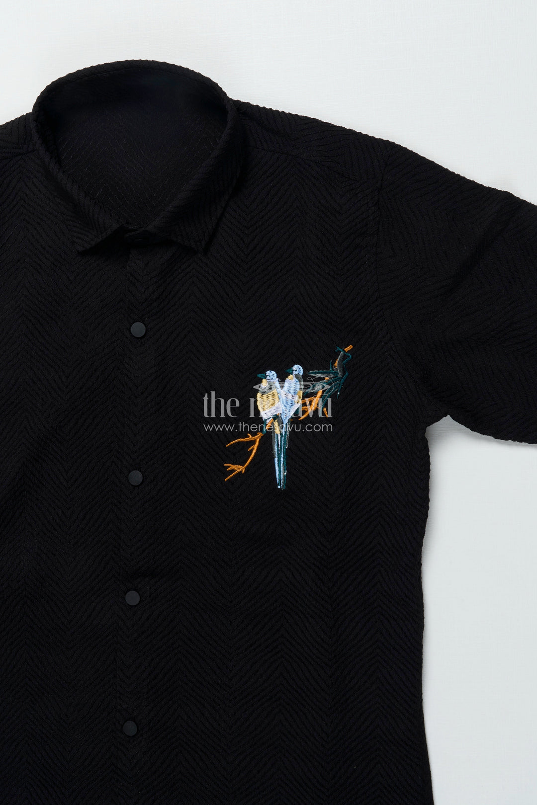 The Nesavu Boys Cotton Shirt Boys Festive Shirt for Traditional Functions and Celebrations Nesavu Nesavu boys festive shirt elegant embroidery traditional celebrations functions