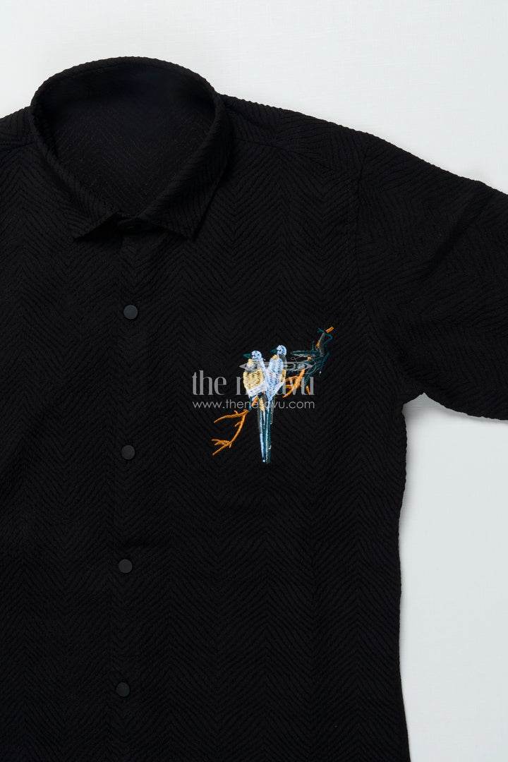 The Nesavu Boys Cotton Shirt Boys Festive Shirt for Traditional Functions and Celebrations Nesavu Nesavu boys festive shirt elegant embroidery traditional celebrations functions