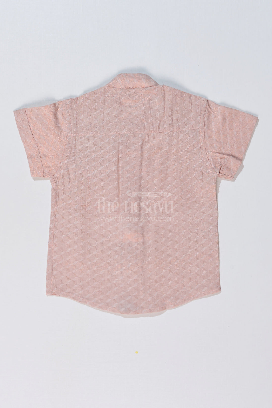 The Nesavu Boys Silk Shirt Boys Festive Silk Blend Shirt in Gold with Elephant Embroidery and Traditional Design Nesavu Boys Festive Silk Blend Shirt Elephant Embroidery Mandarin Collar | The Nesavu