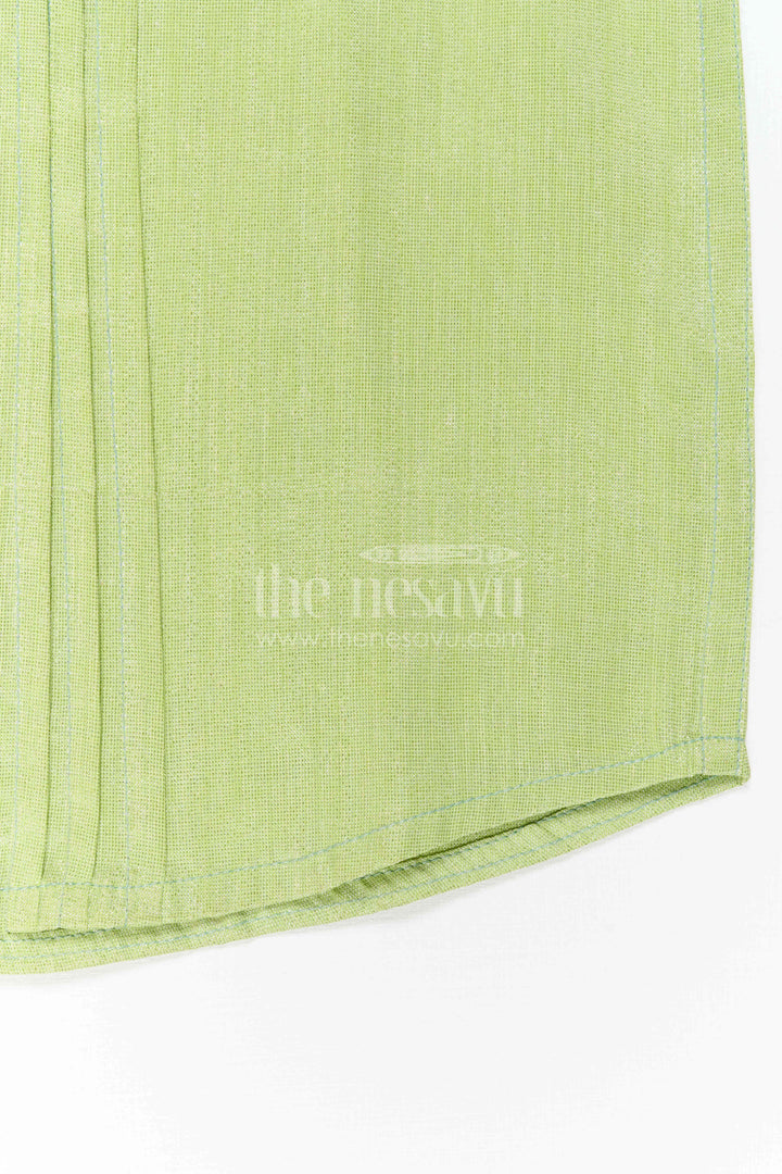 The Nesavu Boys Silk Shirt Boys Festive Silk Shirt for Traditional Celebrations Nesavu Nesavu Boys Tissue Silk Shirt For Traditional Celebrations Weddings And Festive Family Events