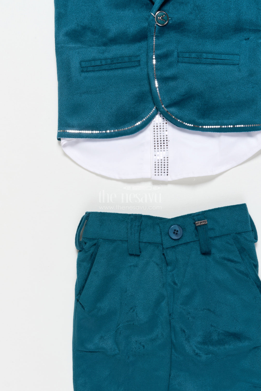 The Nesavu Boys Casual Set Boys Festive Waistcoat Set for Birthday Parties and Special Events Nesavu Nesavu boys festive waistcoat set bowtie birthday parties weddings