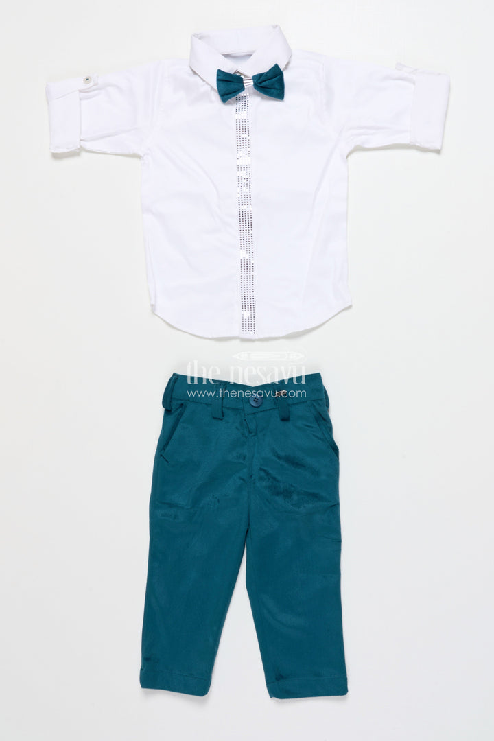 The Nesavu Boys Casual Set Boys Festive Waistcoat Set for Birthday Parties and Special Events Nesavu Nesavu boys festive waistcoat set bowtie birthday parties weddings