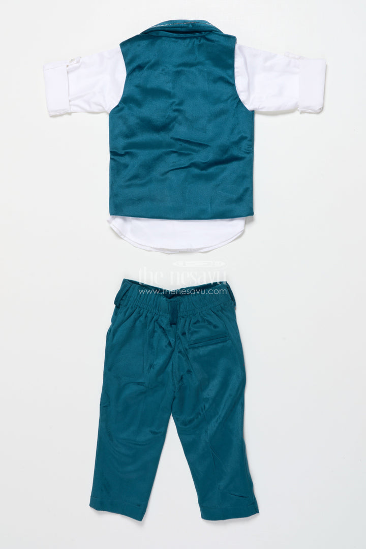 The Nesavu Boys Casual Set Boys Festive Waistcoat Set for Birthday Parties and Special Events Nesavu Nesavu boys festive waistcoat set bowtie birthday parties weddings