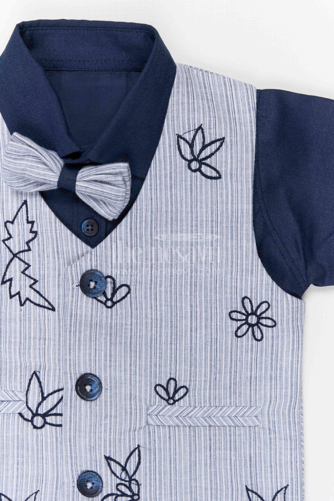 The Nesavu Boys Jacket Sets Boys Formal Jacket Set for Birthdays and Festive Occasions Nesavu Nesavu boys cotton embroidered jacket set for birthdays festive occasions and family celebrations