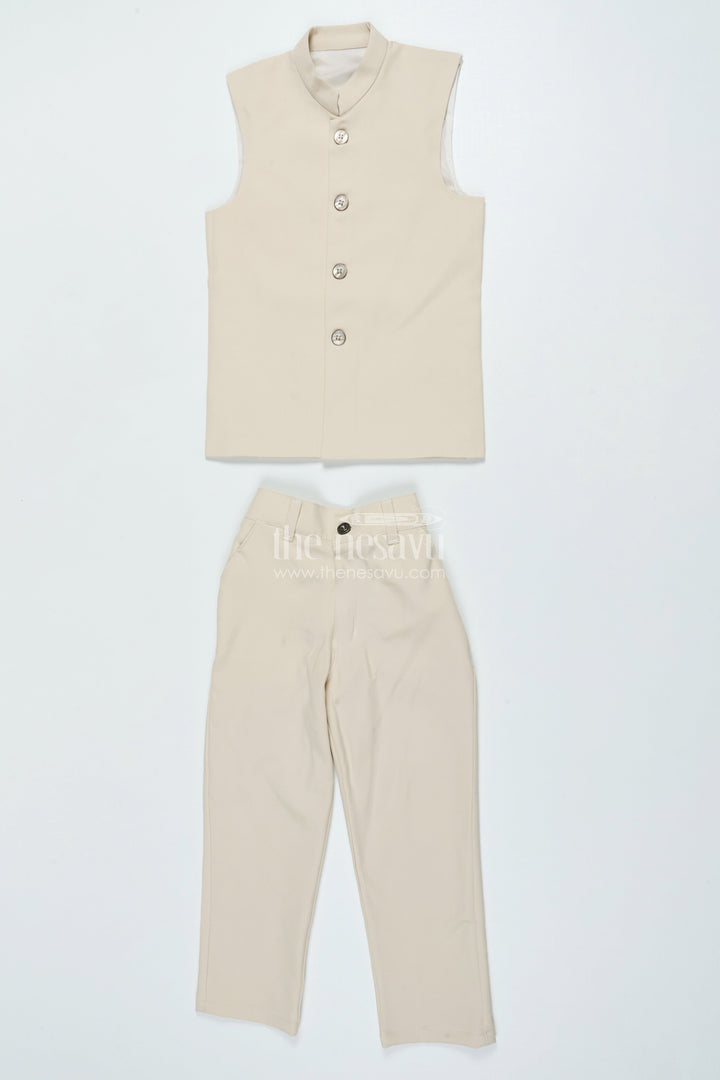 The Nesavu Boys Jacket Sets Boys formal Jacket Set for Weddings and Festive Occasions Nesavu Nesavu boys blazer jacket set terry rayon weddings formal festive wear