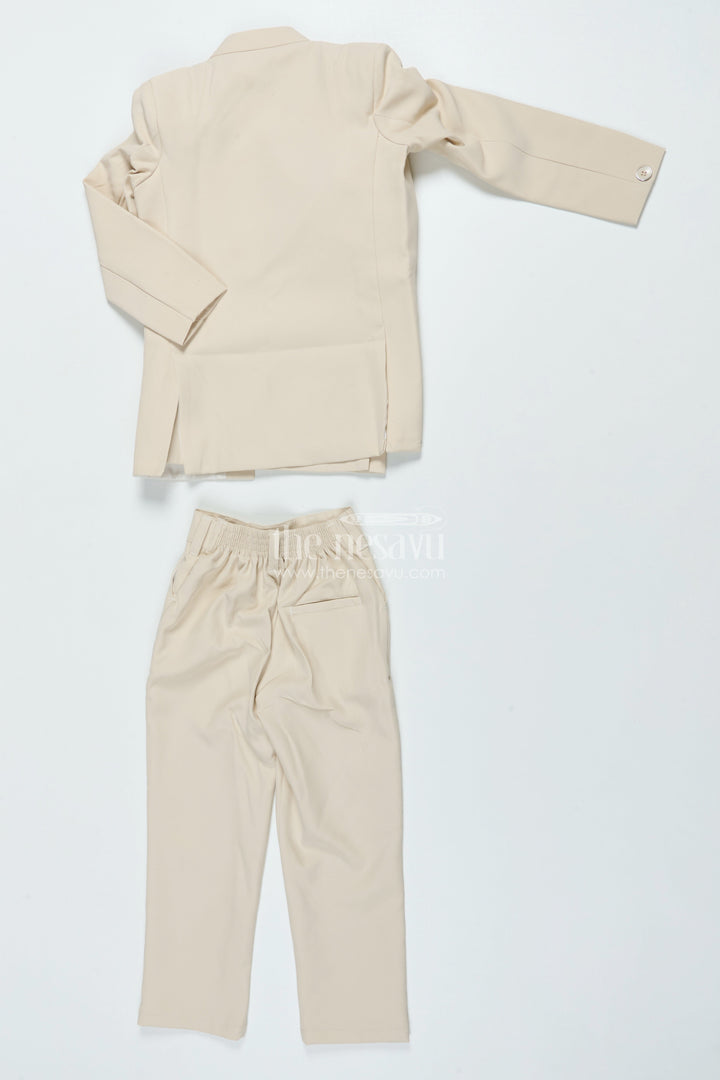 The Nesavu Boys Jacket Sets Boys formal Jacket Set for Weddings and Festive Occasions Nesavu Nesavu boys blazer jacket set terry rayon weddings formal festive wear