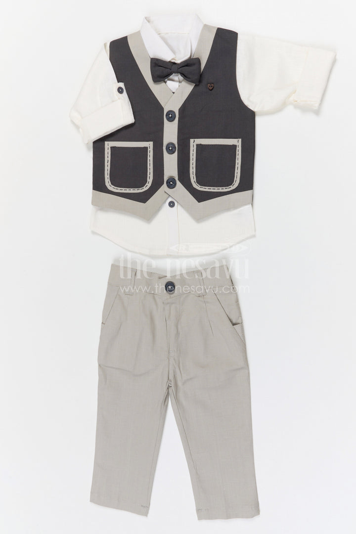 The Nesavu Boys Jacket Sets Boys Formal Jacket Set for Weddings and Special Occasions Nesavu Nesavu boys cotton formal jacket set for weddings birthdays and special celebrations