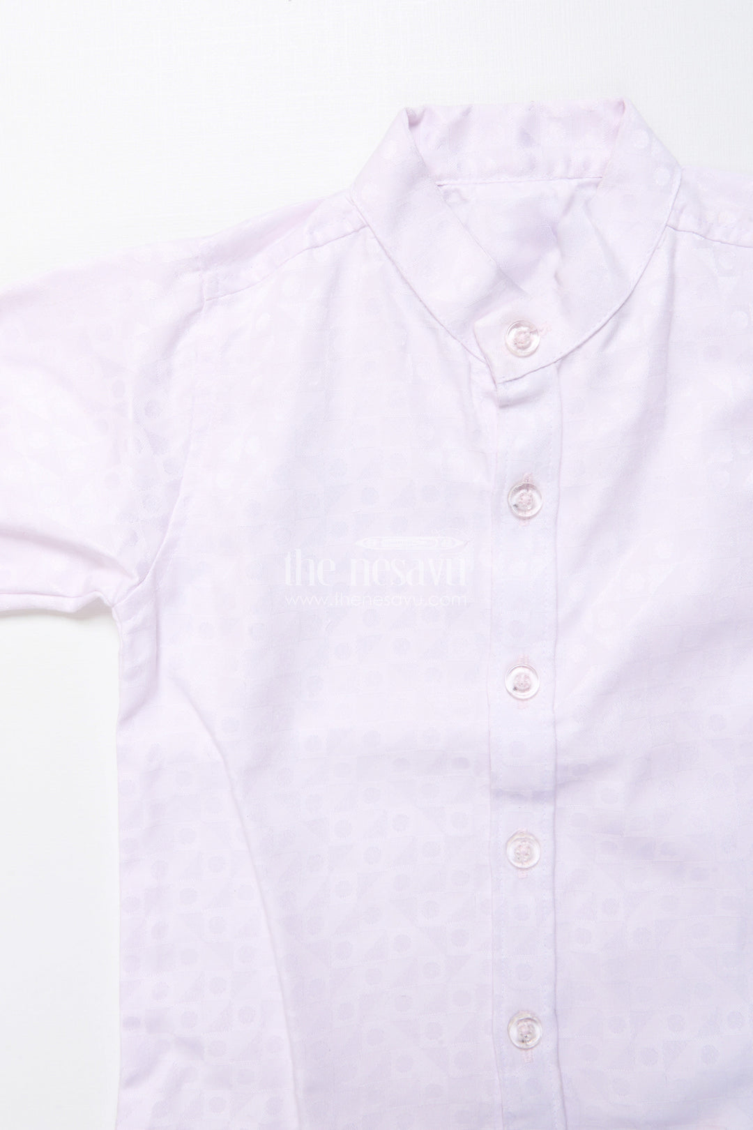 The Nesavu Boys Kurtha Set Boys Formal Kurta Set with Elegant Cotton Jacket for Weddings and Receptions Nesavu Nesavu boys formal kurta set cotton Nehru jacket chain detail weddings