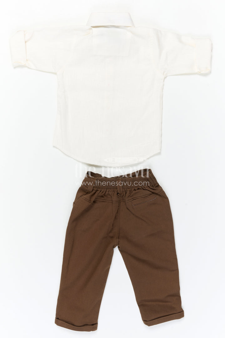 The Nesavu Boys Casual Set Boys Formal Outfit Set for Celebrations and Special Occasions Nesavu Nesavu Boys Formal Outfit Set With Vest And Bow Tie For Celebrations And Special Occasions In Soft Cotton Comfort