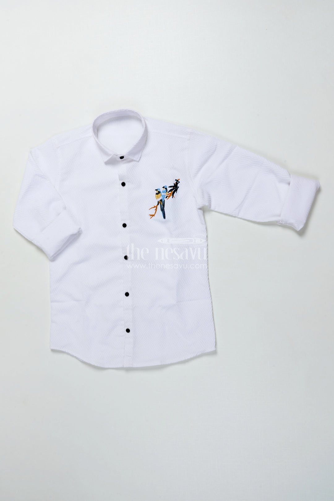 The Nesavu Boys Cotton Shirt Boys Full Sleeve Shirt for Festive Events and Family Outings Nesavu Nesavu boys full sleeve shirt designer embroidery festive occasions family events