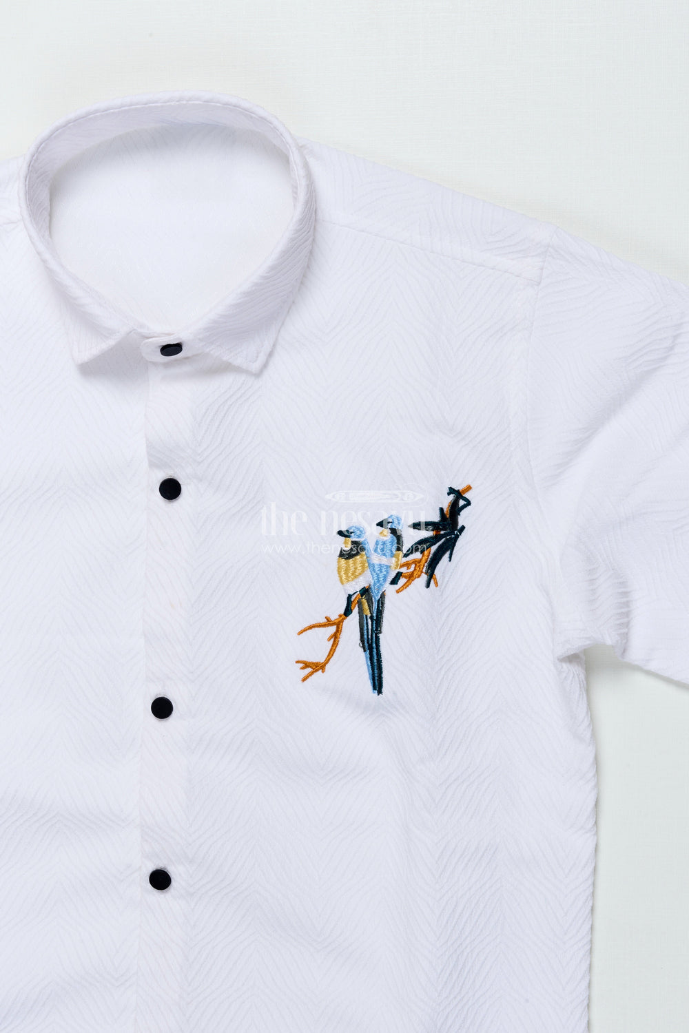 The Nesavu Boys Cotton Shirt Boys Full Sleeve Shirt for Festive Events and Family Outings Nesavu Nesavu boys full sleeve shirt designer embroidery festive occasions family events