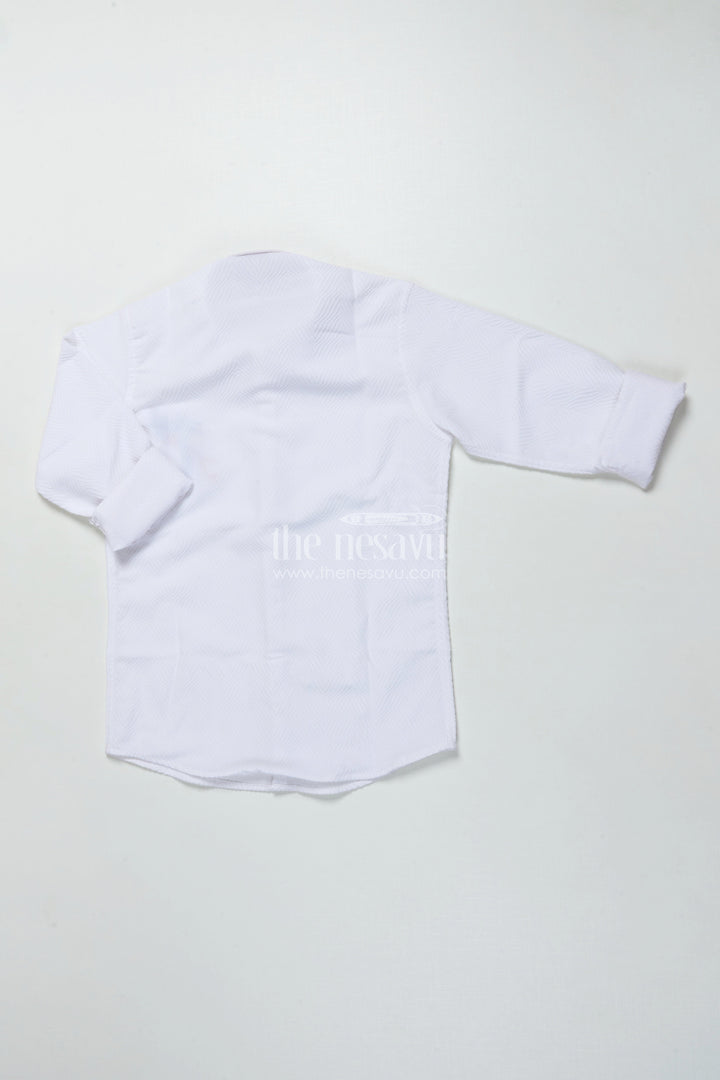 The Nesavu Boys Cotton Shirt Boys Full Sleeve Shirt for Festive Events and Family Outings Nesavu Nesavu boys full sleeve shirt designer embroidery festive occasions family events