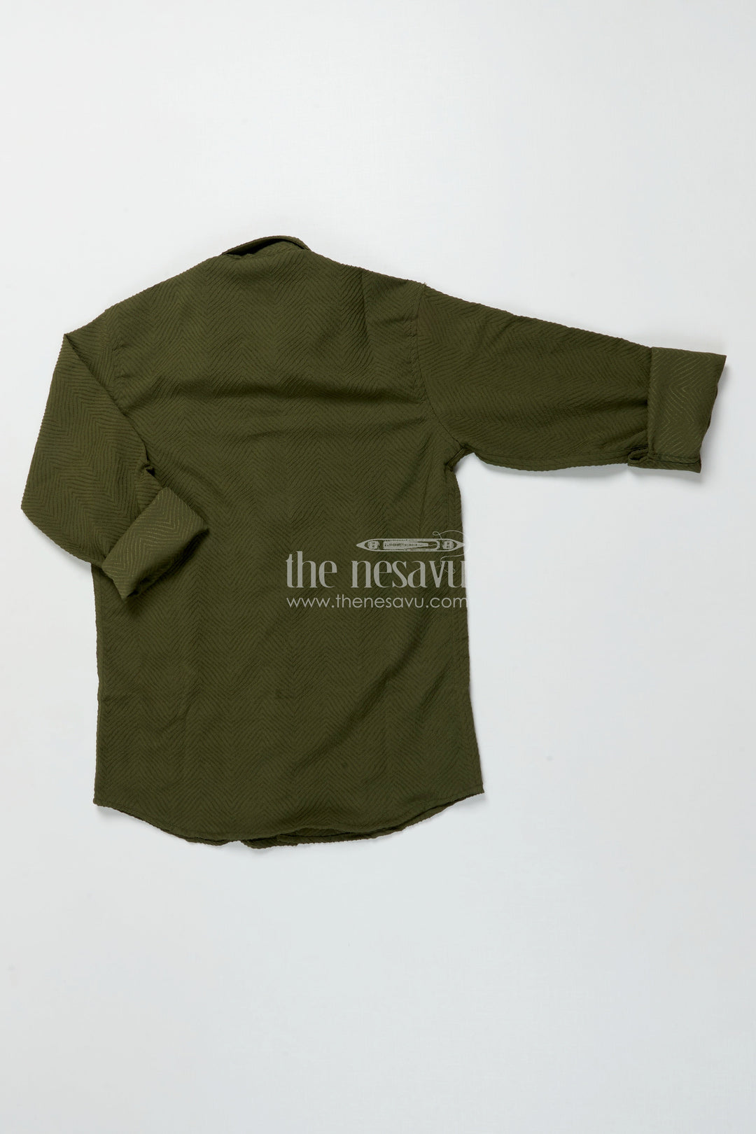 The Nesavu Boys Cotton Shirt Boys Full Sleeve Shirt for Festive Functions and Ethnic School Days Nesavu Nesavu boys festive shirt designer embroidery school ethnic days family celebrations