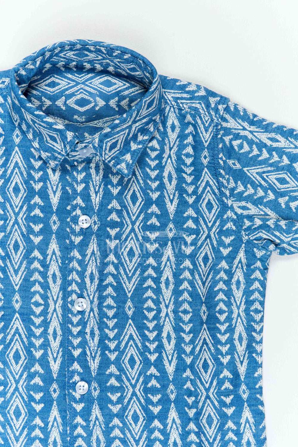The Nesavu Boys Cotton Shirt Boys Geometric Print Shirt for Festive Lunches Travel and Weekend Occasions Nesavu Nesavu Boys Geometric Print Shirt For Festive Lunches Travel Weekend Outings And Smart Casual Occasions