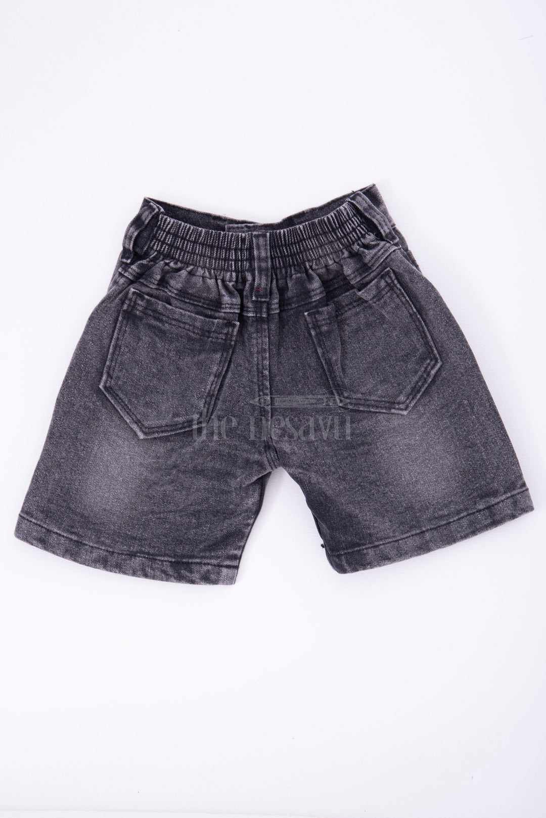 The Nesavu Boys Shorts Boys Grey Denim Shorts with Elastic Waistband Nesavu The Nesavu Boys Grey Denim Shorts with Elastic Waist