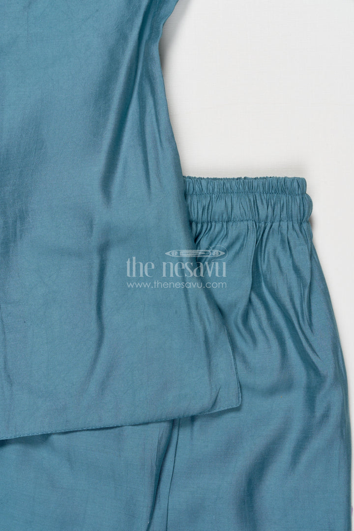 The Nesavu Boys Jacket Sets Boys Jacket Kurta Set for Festive Functions and Weddings Nesavu Nesavu boys jacket kurta set floral embroidery weddings festive occasions