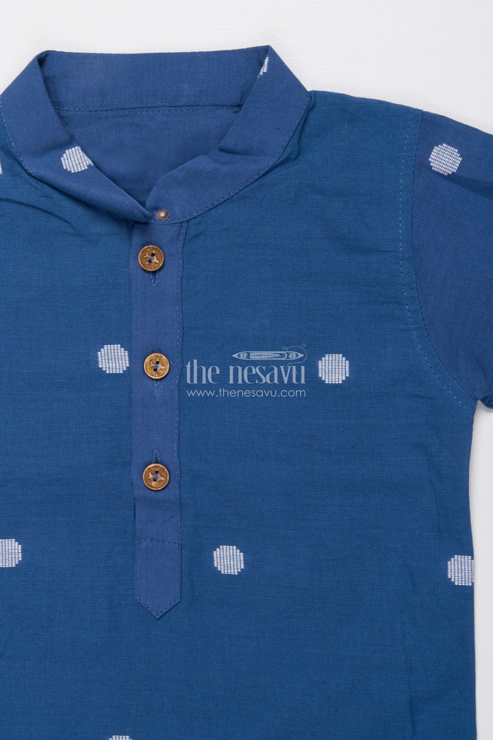 The Nesavu Boys Jacket Sets Boys Jacket Kurta Set for School Ethnic Days and Family Functions Nesavu Nesavu boys handloom jacket kurta set jacquard weave ethnic school events poojas