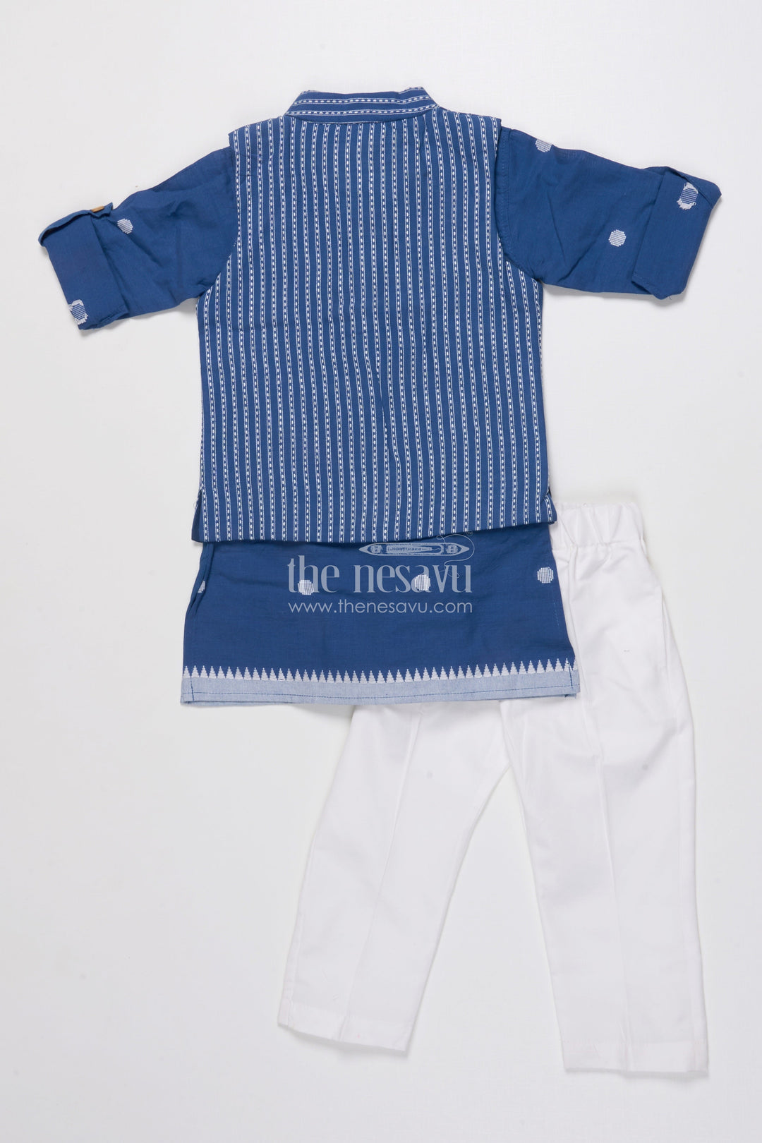The Nesavu Boys Jacket Sets Boys Jacket Kurta Set for School Ethnic Days and Family Functions Nesavu Nesavu boys handloom jacket kurta set jacquard weave ethnic school events poojas