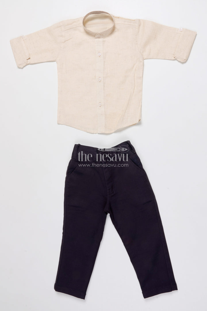 The Nesavu Boys Jacket Sets Boys Jacket Kurta Set with Embroidery for Wedding Functions and Ethnic Day Nesavu Nesavu boys embroidered jacket kurta set festive wear weddings school events traditional occasions