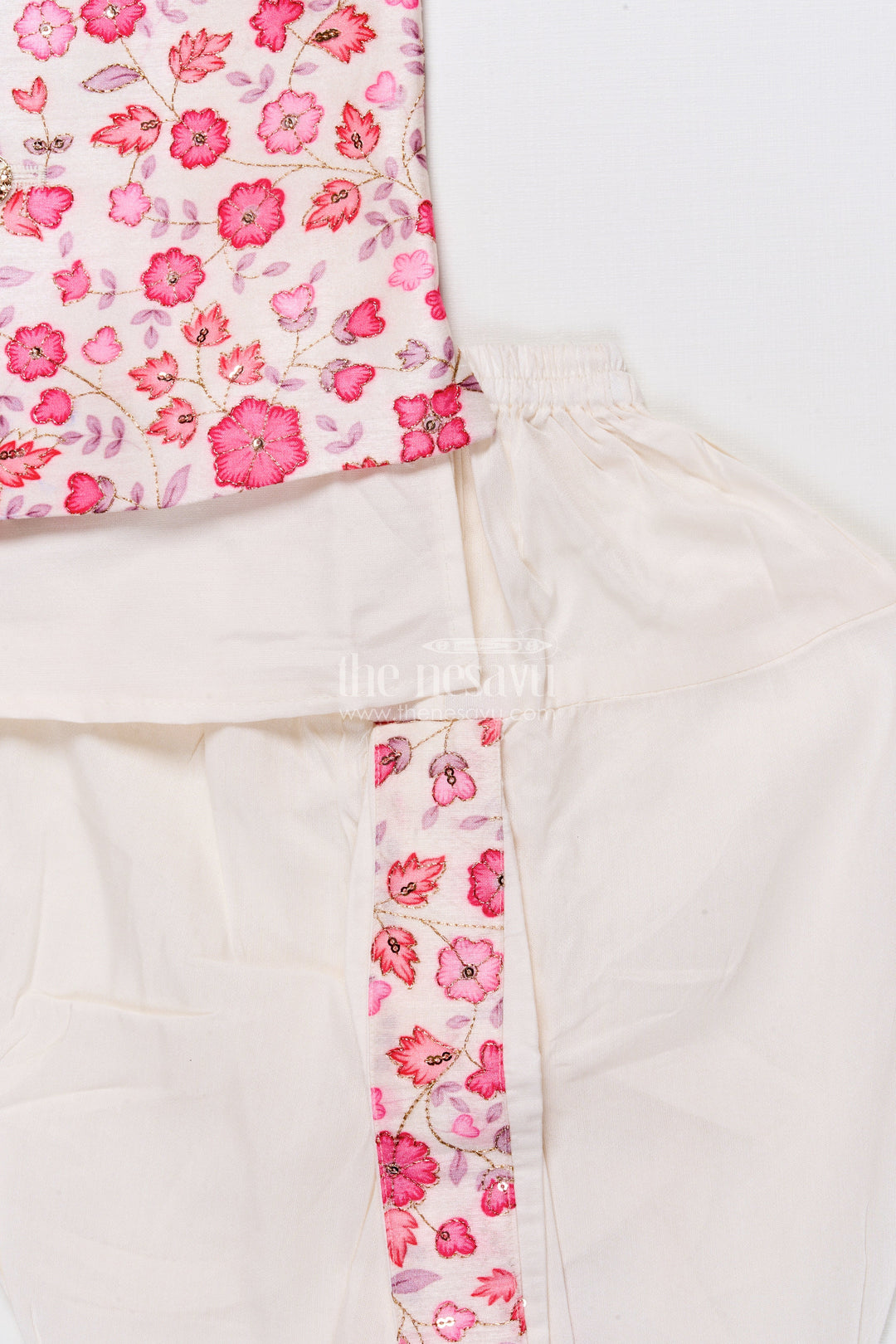 The Nesavu Boys Jacket Sets Boys Jacket Kurta Set with Floral Print for Wedding Functions and Ethnic Day Nesavu Nesavu boys floral print jacket kurta set festive silk blend outfit weddings ethnic celebrations