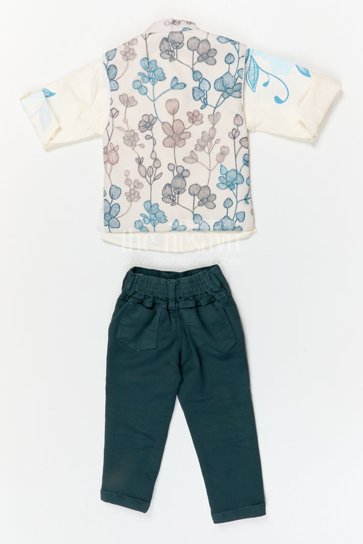 The Nesavu Boys Jacket Sets Boys Jacket Set for Festive Celebrations and Special Occasions Nesavu Nesavu boys viscose blend jacket set with designer jacket for festive celebrations and weddings