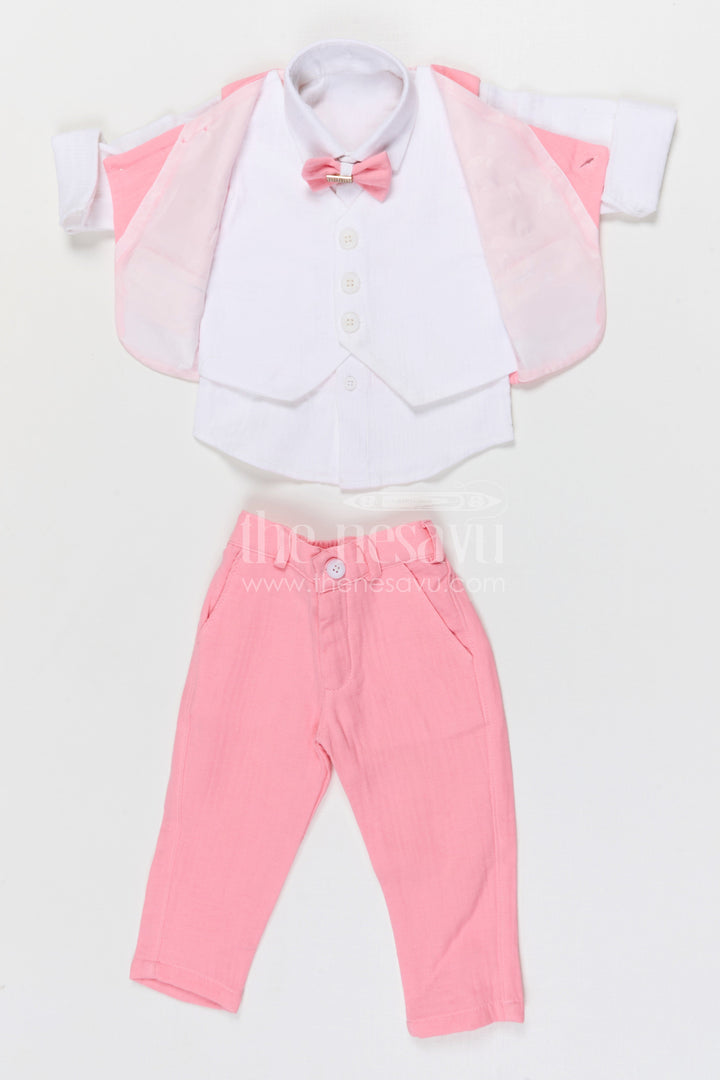 The Nesavu Boys Jacket Sets Boys Jacket Set for Festive Occasions and Traditional Celebrations Nesavu Nesavu boys muslin cotton jacket set for festive occasions weddings and cultural celebrations