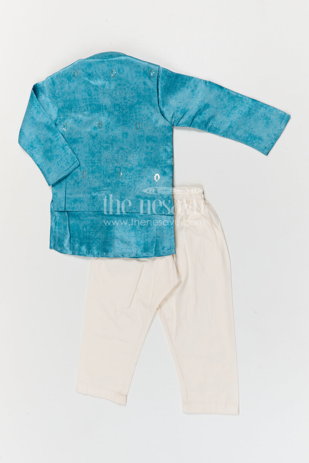 The Nesavu Boys Jacket Sets Boys Jacket Set for Festive Occasions and Wedding Wear Nesavu Nesavu boys viscose silk blend jacket set with digital print for festive occasions and wedding wear