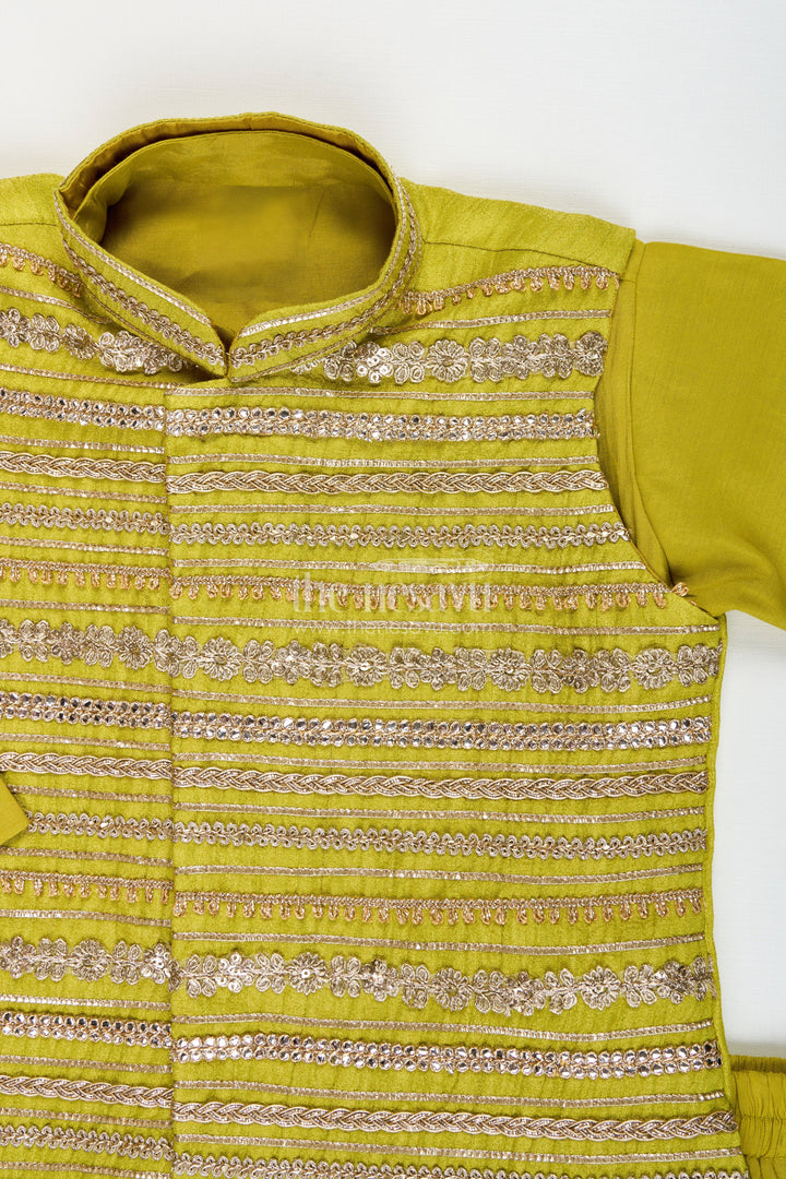The Nesavu Boys Jacket Sets Boys Jacket Set for Weddings and Festive Functions Nesavu Nesavu boys silk jacket set designer embroidery  perfect weddings festive occasions