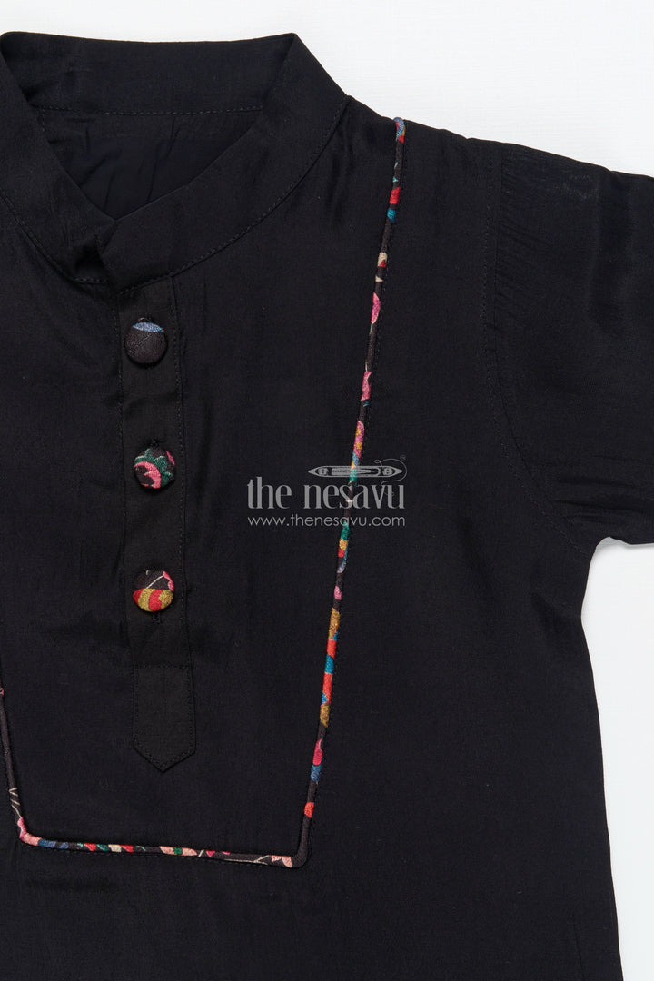 The Nesavu Boys Jacket Sets Boys Jacket Set for Weddings and Traditional Events Nesavu Nesavu boys jacket kurta set festive digital print weddings ethnic school days